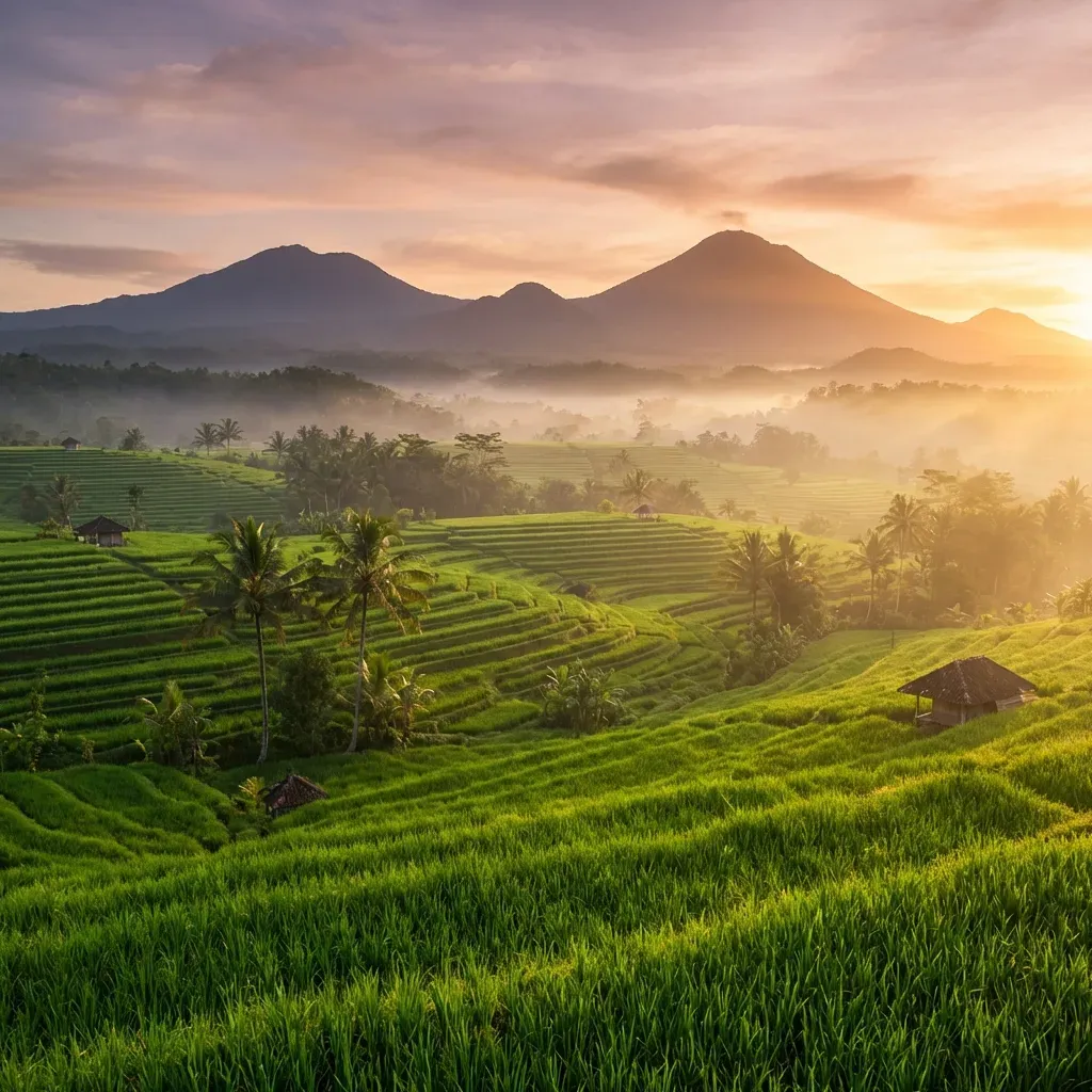 Bali Rice Terraces at Sunrise