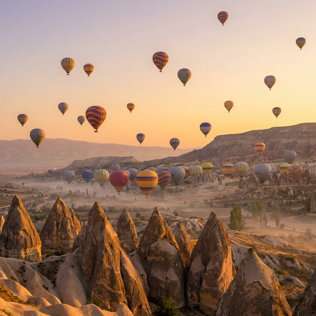 Hot air balloons over Cappadocia
