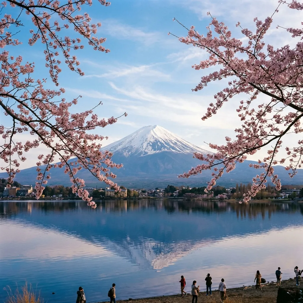 Mt. Fuji under Cherry Blossoms