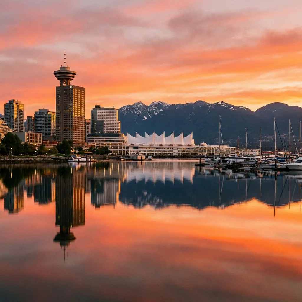 Vancouver Skyline at Sunset